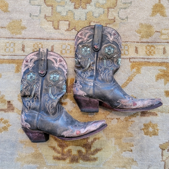 Sundance Shoes - Sundance Brown Pink Blue Cowgirl Boots Sz 9
